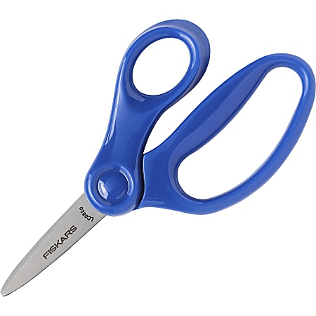 Fiskars 5 Pointed-tip Kids Scissors - 5 Overall LengthSafety Edge Blade -  Pointed Tip - Blue - 1 Each